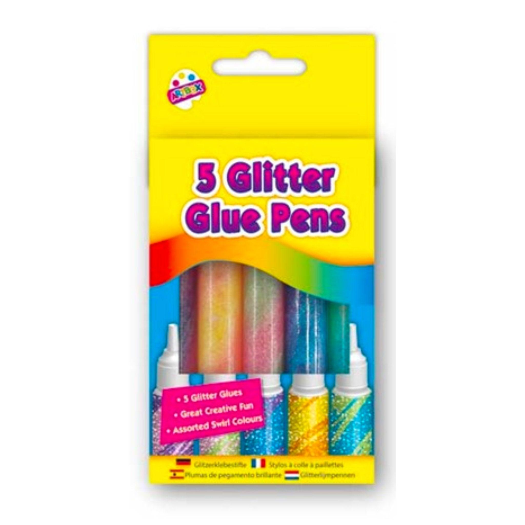Glitter Glue Pens (5 Assorted) - PoundToys